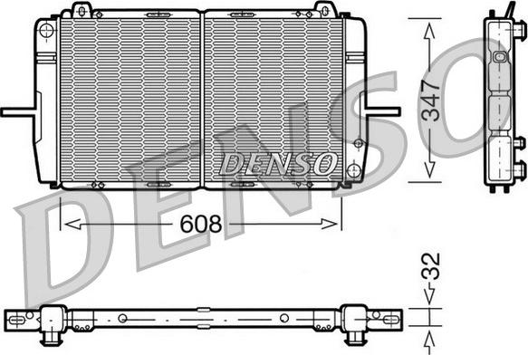Denso DRM10080 - Radiator, racire motor aaoparts.ro