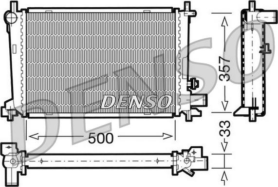Denso DRM10039 - Radiator, racire motor aaoparts.ro