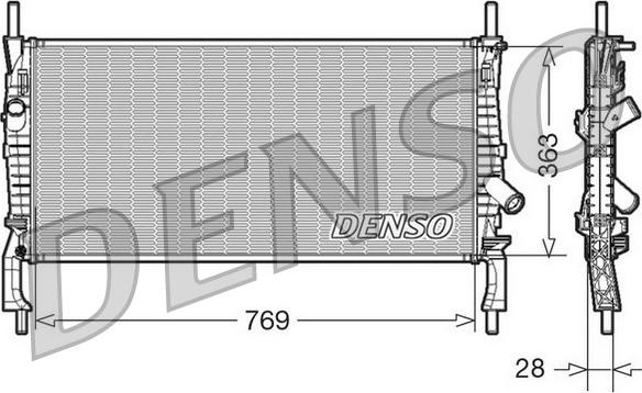 Denso DRM10106 - Radiator, racire motor aaoparts.ro