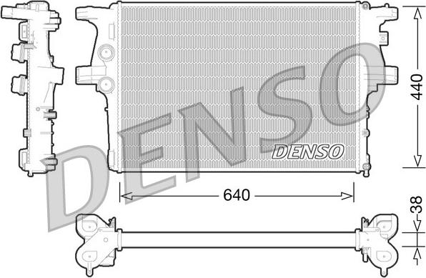 Denso DRM12008 - Radiator, racire motor aaoparts.ro