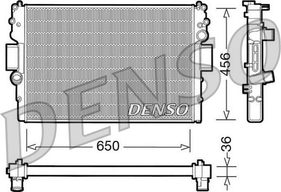 Denso DRM12007 - Radiator, racire motor aaoparts.ro