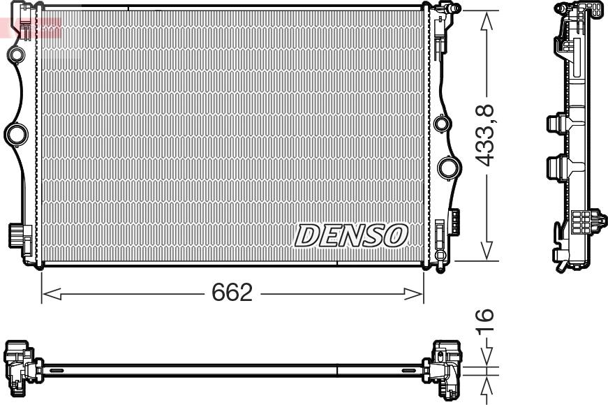Denso DRM17098 - Radiator, racire motor aaoparts.ro