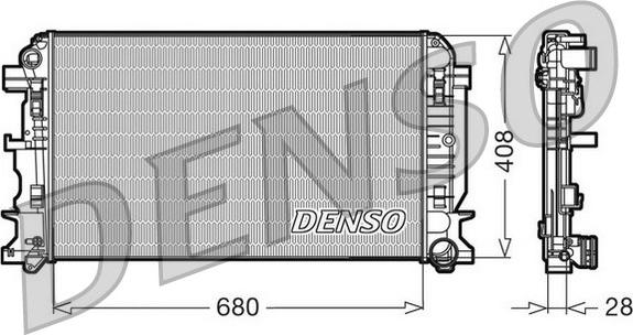 Denso DRM17009 - Radiator, racire motor aaoparts.ro