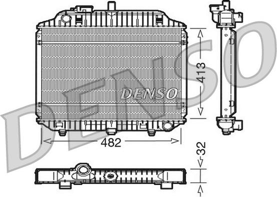 Denso DRM17010 - Radiator, racire motor aaoparts.ro
