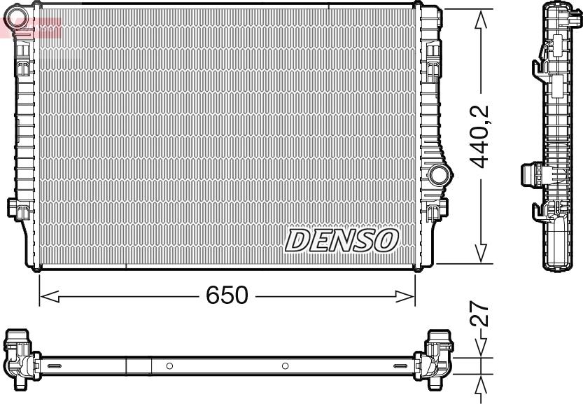 Denso DRM32049 - Radiator, racire motor aaoparts.ro