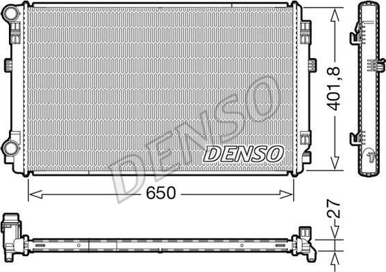 Denso DRM32048 - Radiator, racire motor aaoparts.ro