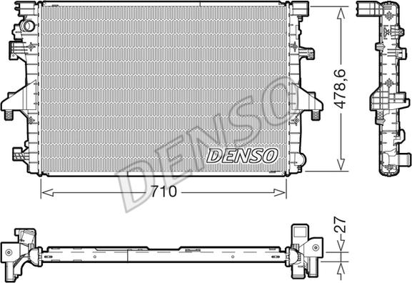 Denso DRM32055 - Radiator, racire motor aaoparts.ro