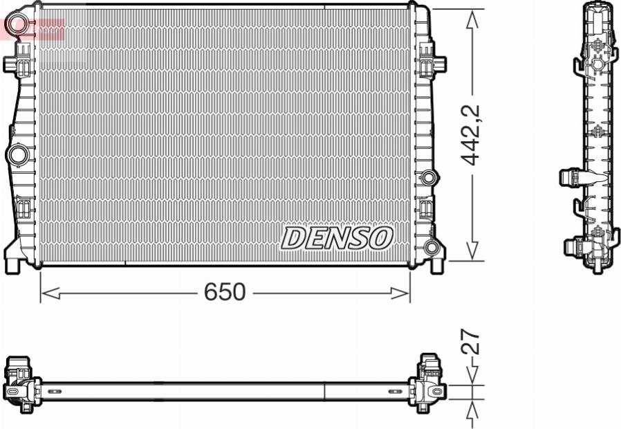Denso DRM32058 - Radiator, racire motor aaoparts.ro