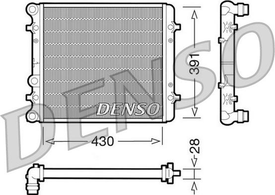 Denso DRM32002 - Radiator, racire motor aaoparts.ro