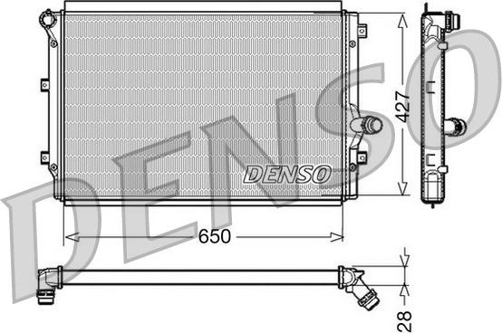 Denso DRM32017 - Radiator, racire motor aaoparts.ro