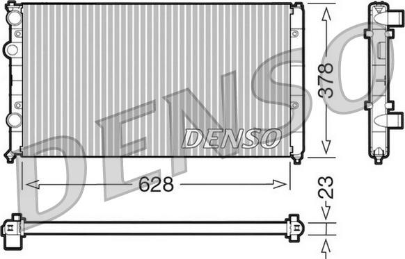 Denso DRM32035 - Radiator, racire motor aaoparts.ro