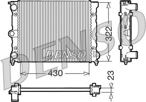 Denso DRM32022 - Radiator, racire motor aaoparts.ro