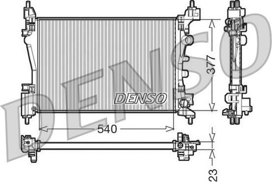 Denso DRM20095 - Radiator, racire motor aaoparts.ro