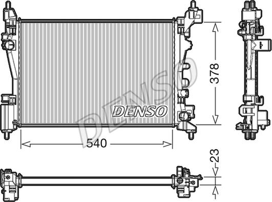 Denso DRM20046 - Radiator, racire motor aaoparts.ro