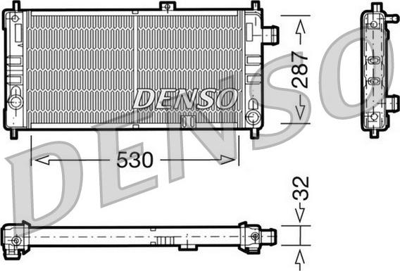 Denso DRM20064 - Radiator, racire motor aaoparts.ro