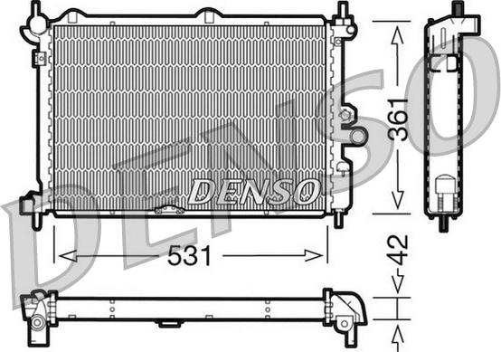 Denso DRM20014 - Radiator, racire motor aaoparts.ro