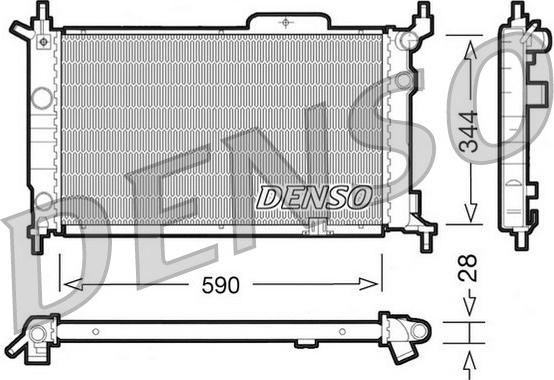 Denso DRM20015 - Radiator, racire motor aaoparts.ro