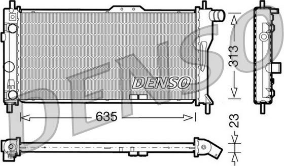 Denso DRM20034 - Radiator, racire motor aaoparts.ro