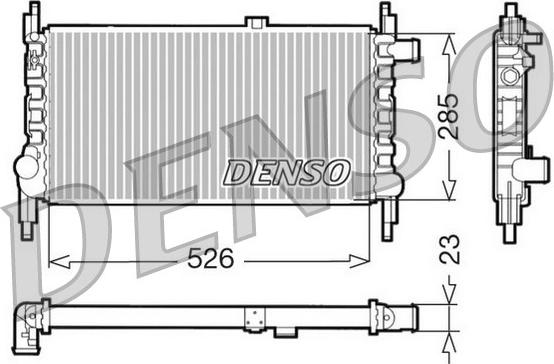 Denso DRM20035 - Radiator, racire motor aaoparts.ro