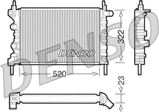 Denso DRM20031 - Radiator, racire motor aaoparts.ro