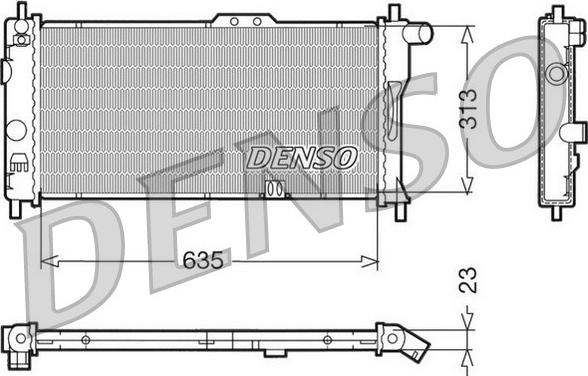Denso DRM20032 - Radiator, racire motor aaoparts.ro