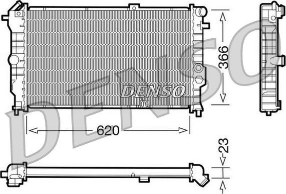Denso DRM20020 - Radiator, racire motor aaoparts.ro