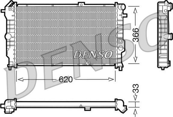 Denso DRM20021 - Radiator, racire motor aaoparts.ro