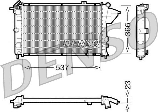 Denso DRM20023 - Radiator, racire motor aaoparts.ro