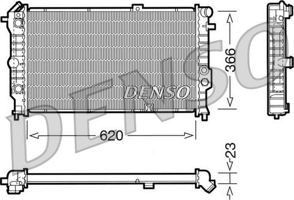Denso DRM20022 - Radiator, racire motor aaoparts.ro