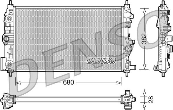 Denso DRM20079 - Radiator, racire motor aaoparts.ro