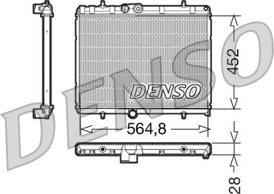 Denso DRM21057 - Radiator, racire motor aaoparts.ro