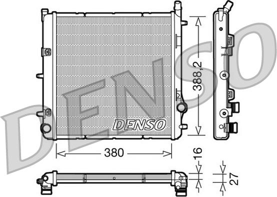 Denso DRM21005 - Radiator, racire motor aaoparts.ro