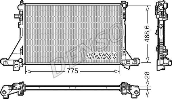 Denso DRM23093 - Radiator, racire motor aaoparts.ro