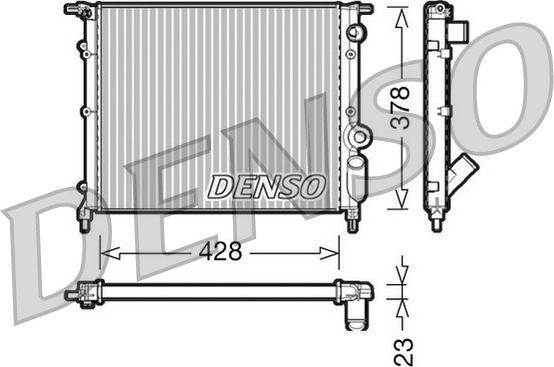 Denso DRM23004 - Radiator, racire motor aaoparts.ro