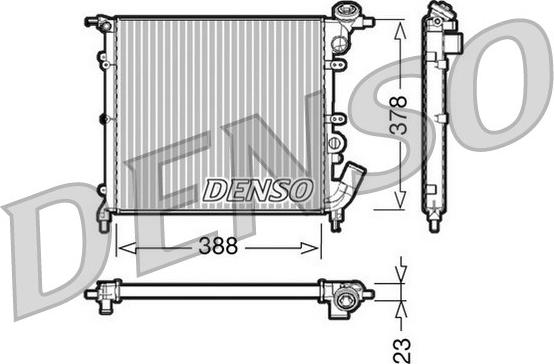 Denso DRM23002 - Radiator, racire motor aaoparts.ro
