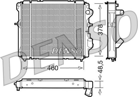 Denso DRM23007 - Radiator, racire motor aaoparts.ro