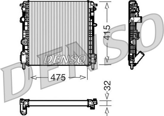 Denso DRM23014 - Radiator, racire motor aaoparts.ro