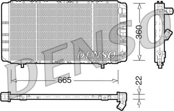 Denso DRM23020 - Radiator, racire motor aaoparts.ro