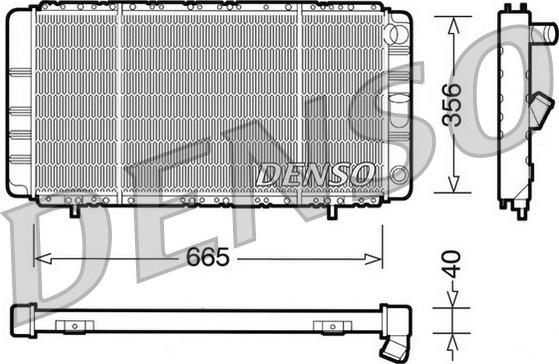 Denso DRM23021 - Radiator, racire motor aaoparts.ro