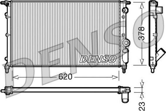 Denso DRM23022 - Radiator, racire motor aaoparts.ro
