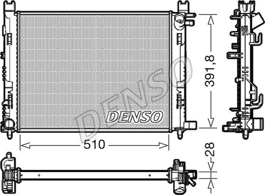 Denso DRM23109 - Radiator, racire motor aaoparts.ro