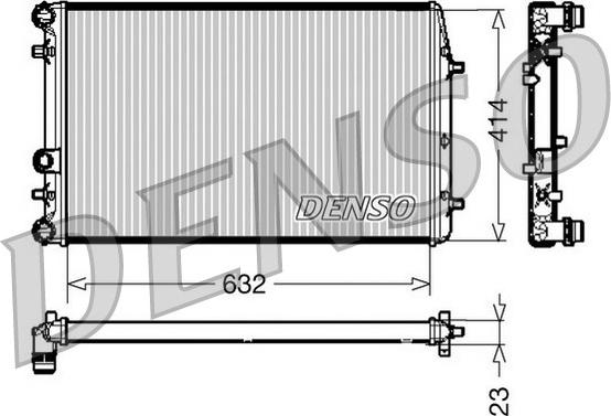 Denso DRM27005 - Radiator, racire motor aaoparts.ro