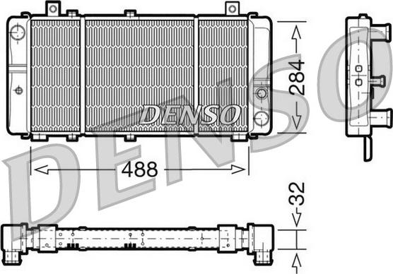 Denso DRM27001 - Radiator, racire motor aaoparts.ro