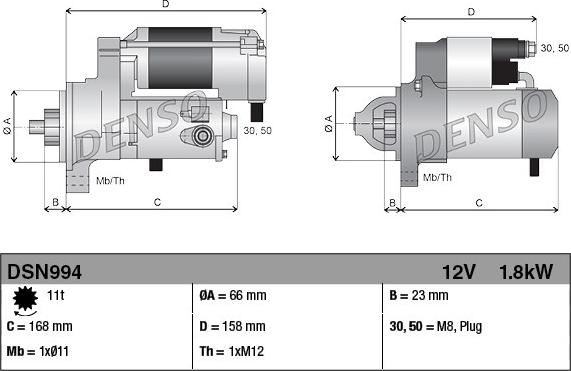 Denso DSN994 - Starter aaoparts.ro