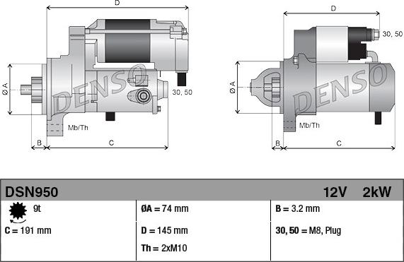 Denso DSN950 - Starter aaoparts.ro