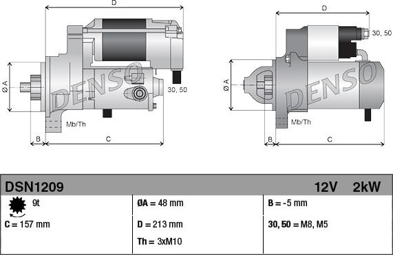 Denso DSN1209 - Starter aaoparts.ro