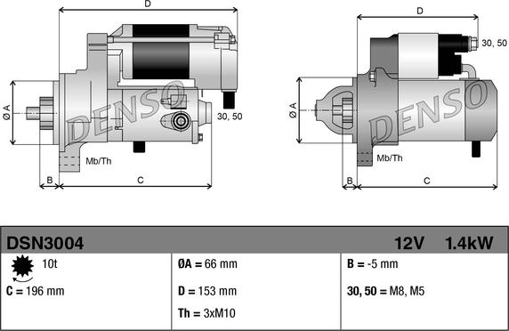 Denso DSN3004 - Starter aaoparts.ro