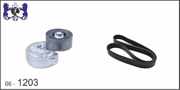 DEXWAL MOBIDEX 06-1203 - Set curea transmisie cu caneluri aaoparts.ro
