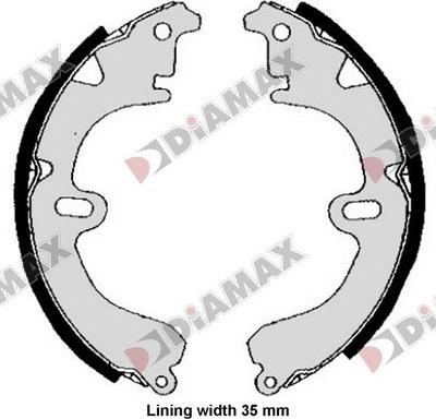 Diamax N01403 - Set saboti frana aaoparts.ro