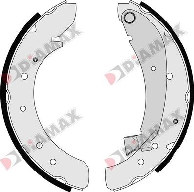 Diamax N01045 - Set saboti frana aaoparts.ro